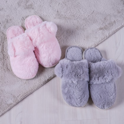 Kit 2 Pares de Pantufas Lady 37/38 Toque Plush SORTIDO - UseDue